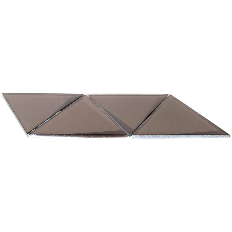 Remington 6” Triangle 3D Glass Mosaic Tile, Bronze