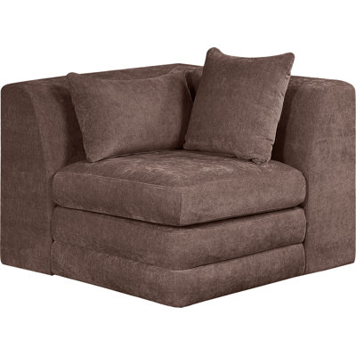 Vredenburgh Chenille Fabric Upholstered Corner Modular Chair by Ebern Designs
