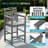 Pennington 3-Pieces 2-person Outdoor Patio Bars Set With Square Table And HDPE Chairs-126517243