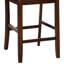 2 pièces à hauteur de comptoir, coussin rembourré brun, chaises à structure en bois massif, bois, salle à manger-1017580733
