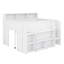 Lit mezzanine avec plusieurs tablettes de rangement, bureau intégré et éclairage DEL-961004377