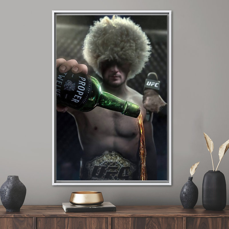 Print on Canvas, White, Framed Print without Mat, 35 cm H x 25 cm W