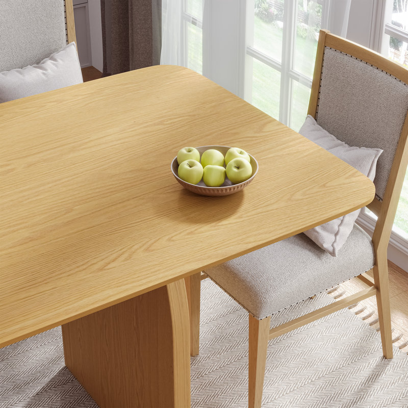 Table de salle à manger rectangulaire en bois, Naturel / naturel, H 30 po x L 67 po x l 33,5 po