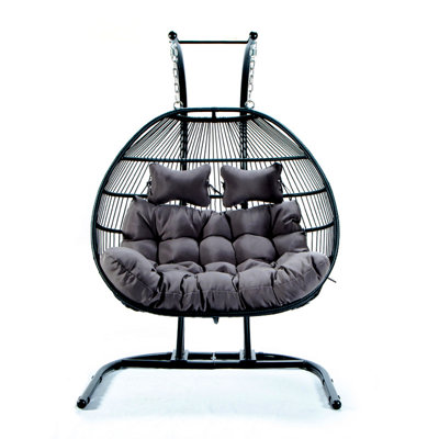 FOLDING DOUBLE SWING CHAIR W/CUSHION