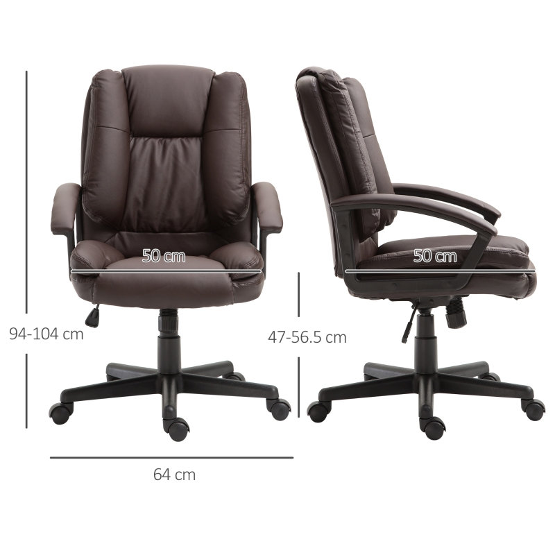 Brayden Studio Executive Chair, Brown, Brown