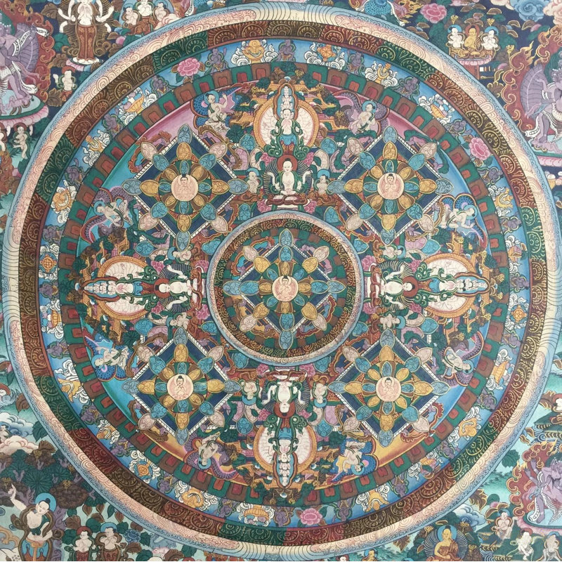 Mandala Thangka (Brocadeless Thangka)