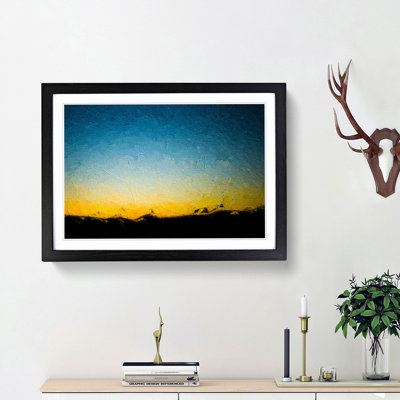 Sunset Behind the Mountain - Picture Frame Painting Print