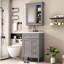 Ensemble de meuble-lavabo autoportant 30 po avec miroir-100166251