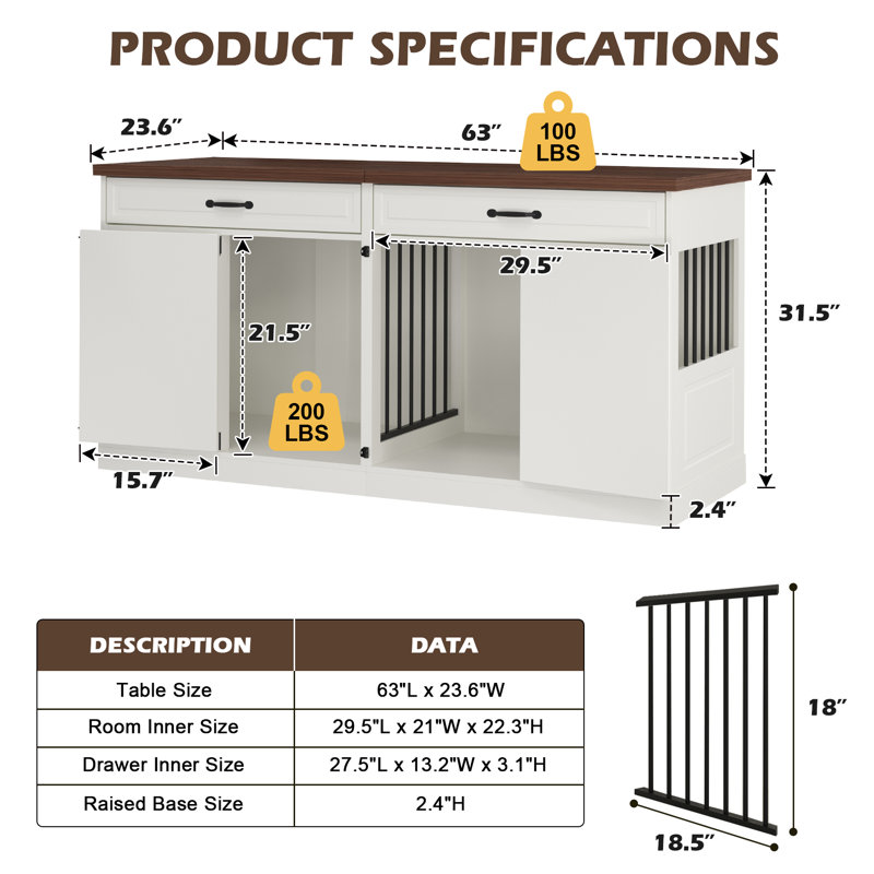 Gerelene Furniture Style Crate with 2 Doors