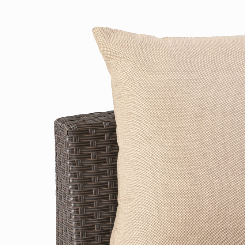 Canapé simple Pt Limon, Coussin brun / cadre brun foncé