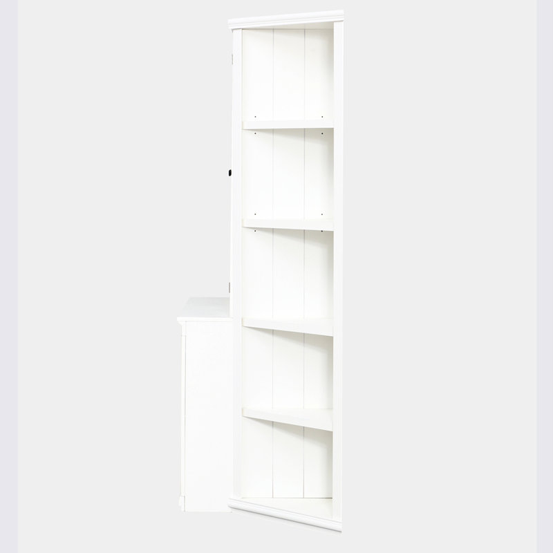 75.25'' Tall Display Cabinet And Two Triangle Sided Bookshelves