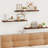 6 Pack 15.8 Inch Floating Shelves Set, Wood Grain MDF Wall Mounted Shelves With Hidden Brackets, Farmhouse Rustic Shelving For Bathroom Bedroom Kitchen Decor