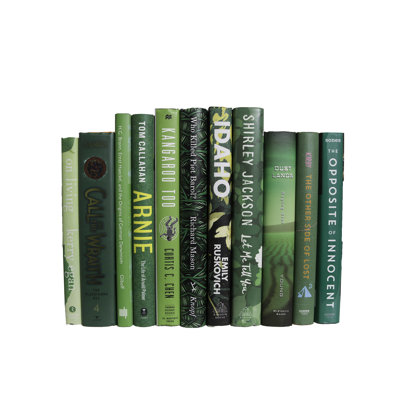 Decorative Books - Fern Dust Jacket Book Bundle - 1 Foot of Green Books