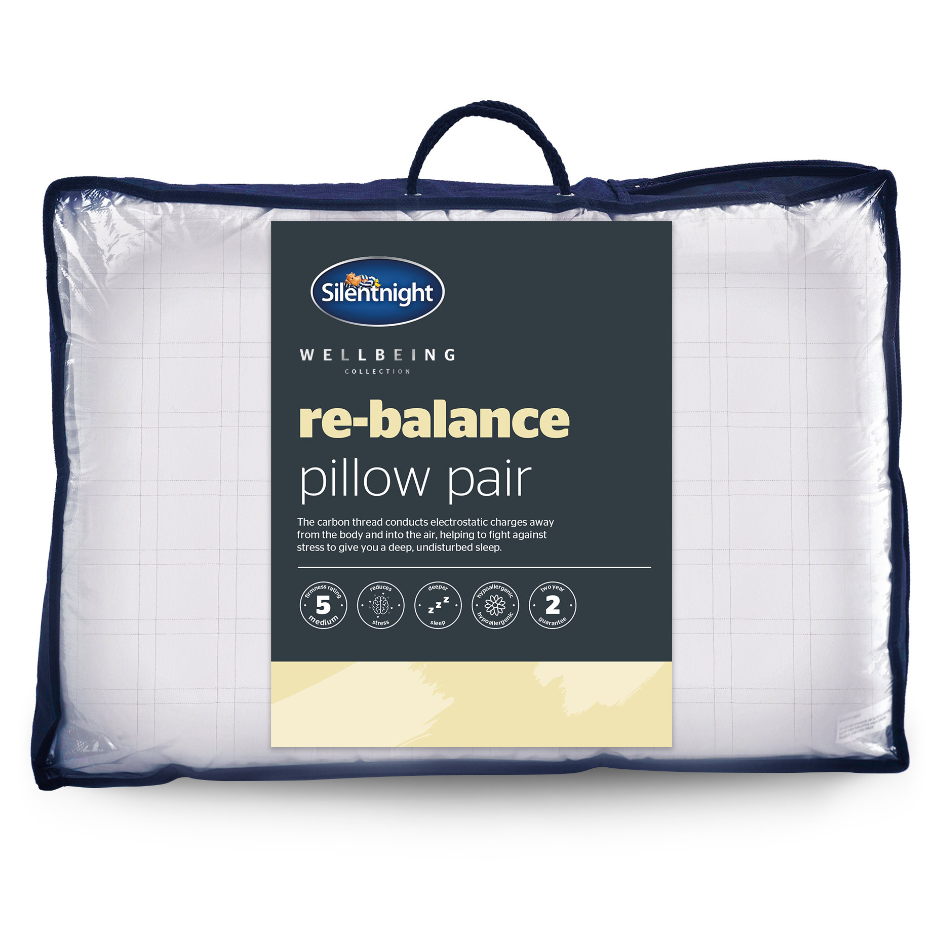Silentnight Wellbeing Rebalance - Piumino da 10,5 Tog, tutto l'anno, con innovativo filo di carbonio per alleviare lo stress e la tensione, lavabile in lavatrice, super king size