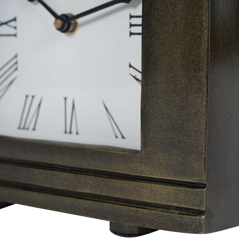 Kato Analogue Aluminium Mechanical Tabletop Clock Bronze