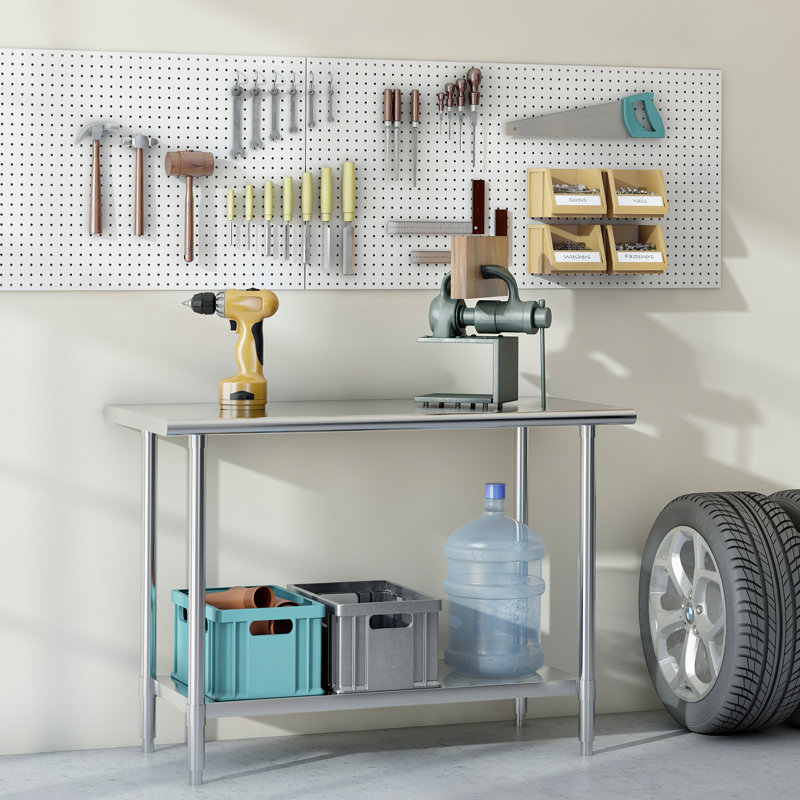 49'' W Metal Top Workbench