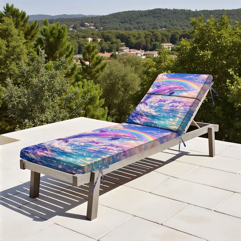  Coussin de patio d'extérieur pour l'intérieur 3 po Rainbow Dolphins