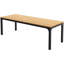 Grande table de salle à manger rectangulaire 78 po brun pour 78 personnes - table seulement-1754573587