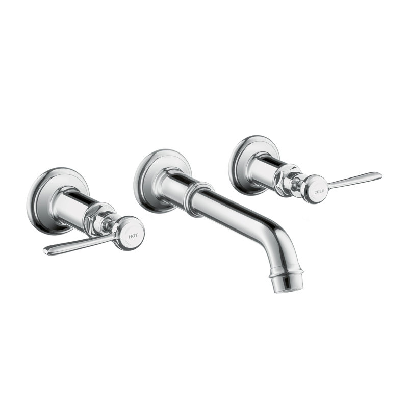 AXOR Montreux Wall Mounted Bathroom Faucet Trim with Lever Handles Faucet Trim Only, Chrome