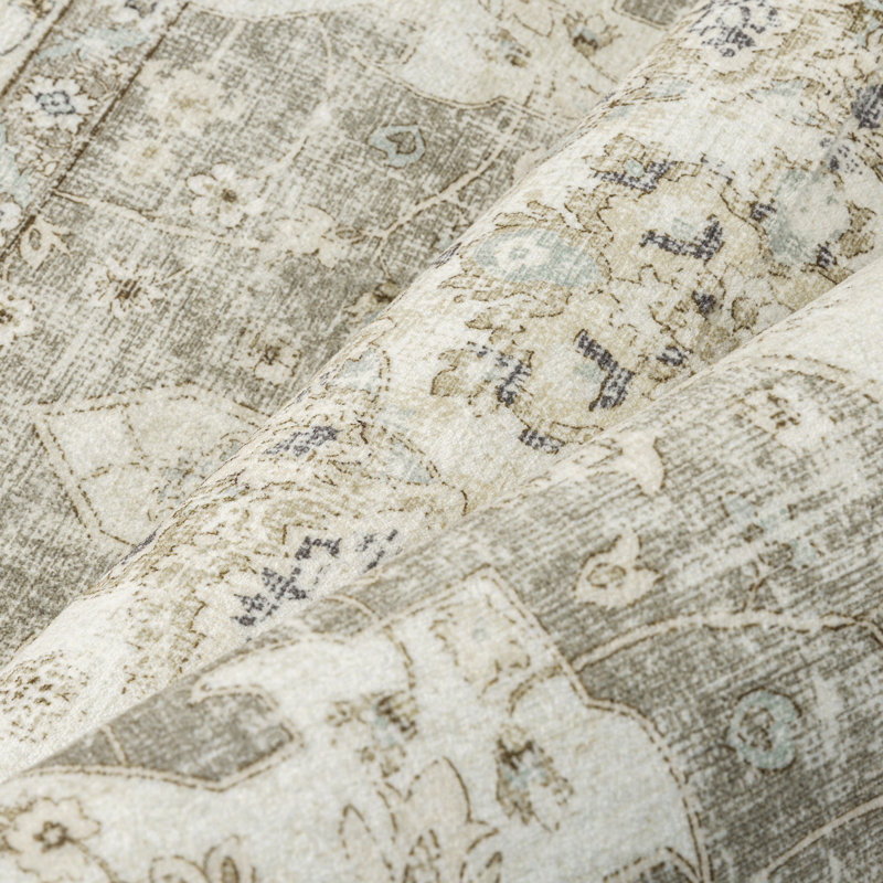 Riley Beige Oriental Area Rug, Rectangle 8' x 10'