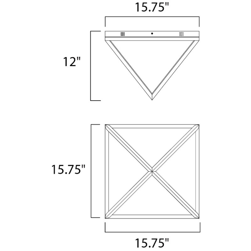 Eberly LED Flush Mount, Polished Chrome