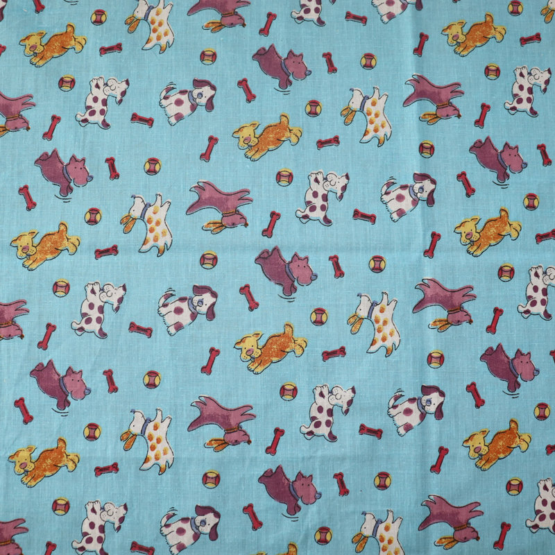 Puppies Print Tablecloths, Blue, 58" W x 144" L