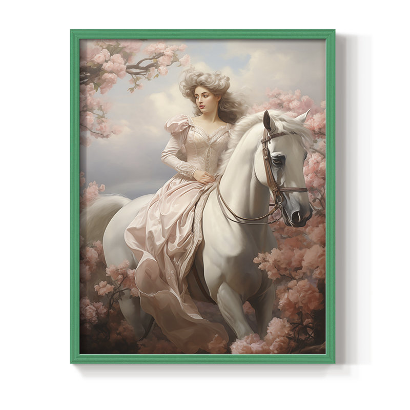 Reproduction encadrée WOMEN Series CMLVI - bois massif, H 15 po x l 12 po, Vert