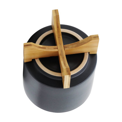 Pot à fleurs 8 "avec support en bois