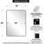 Miroir de salle de bain rectangulaire contemporain | Cadre épais en acier inoxydable-336024004-336024006