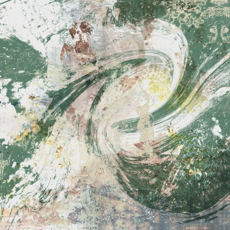 Emerald Aerial by Jennifer Goldberger - Wrapped Canvas Painting, 76cm H x 76cm W