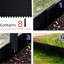 Metal Lawn Edging 100x20 cm 6 Modules - UV-Resistant Metal Palisade Flower Bed Border Edging Weatherproof