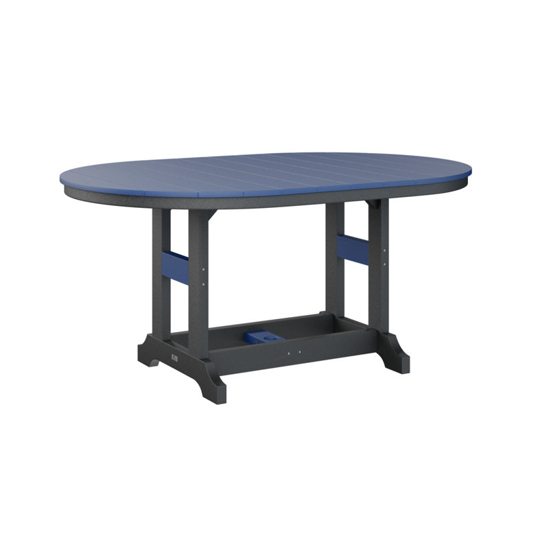 Table de salle à manger Berlin Classic, Noir, Bleu pacifique
