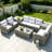 Vega Premium All-Weather Wicker 6 - Person Patio Conversation Set with Cushions-538945662