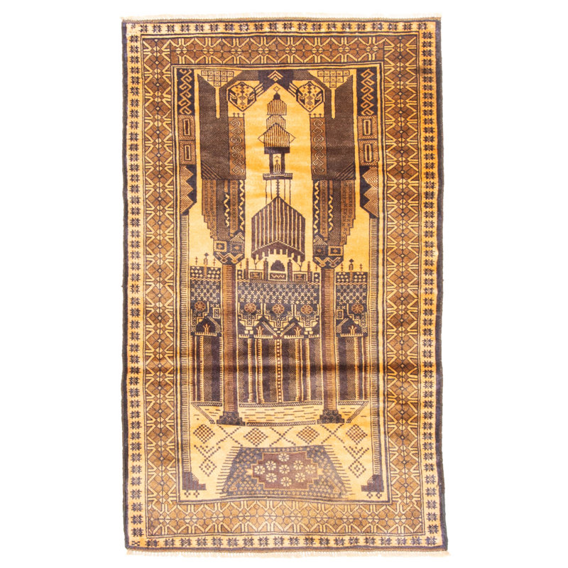Tapis beige Teimani 2 pi 7 po x 4 pi 4 po