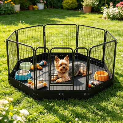 Dog House Fabric, Metal, Mesh 1 Set Tan Indoor and Outdoor Heavy-Duty Durable