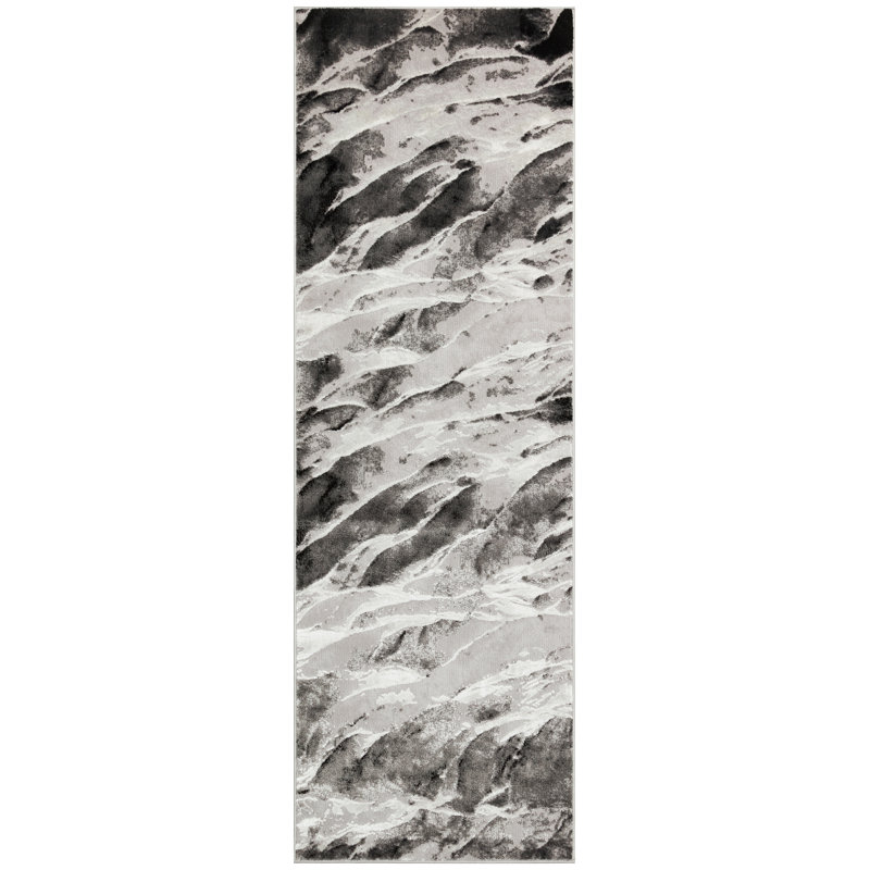 Roseberry Abstract Area Rug, Runner 80 x 240cm