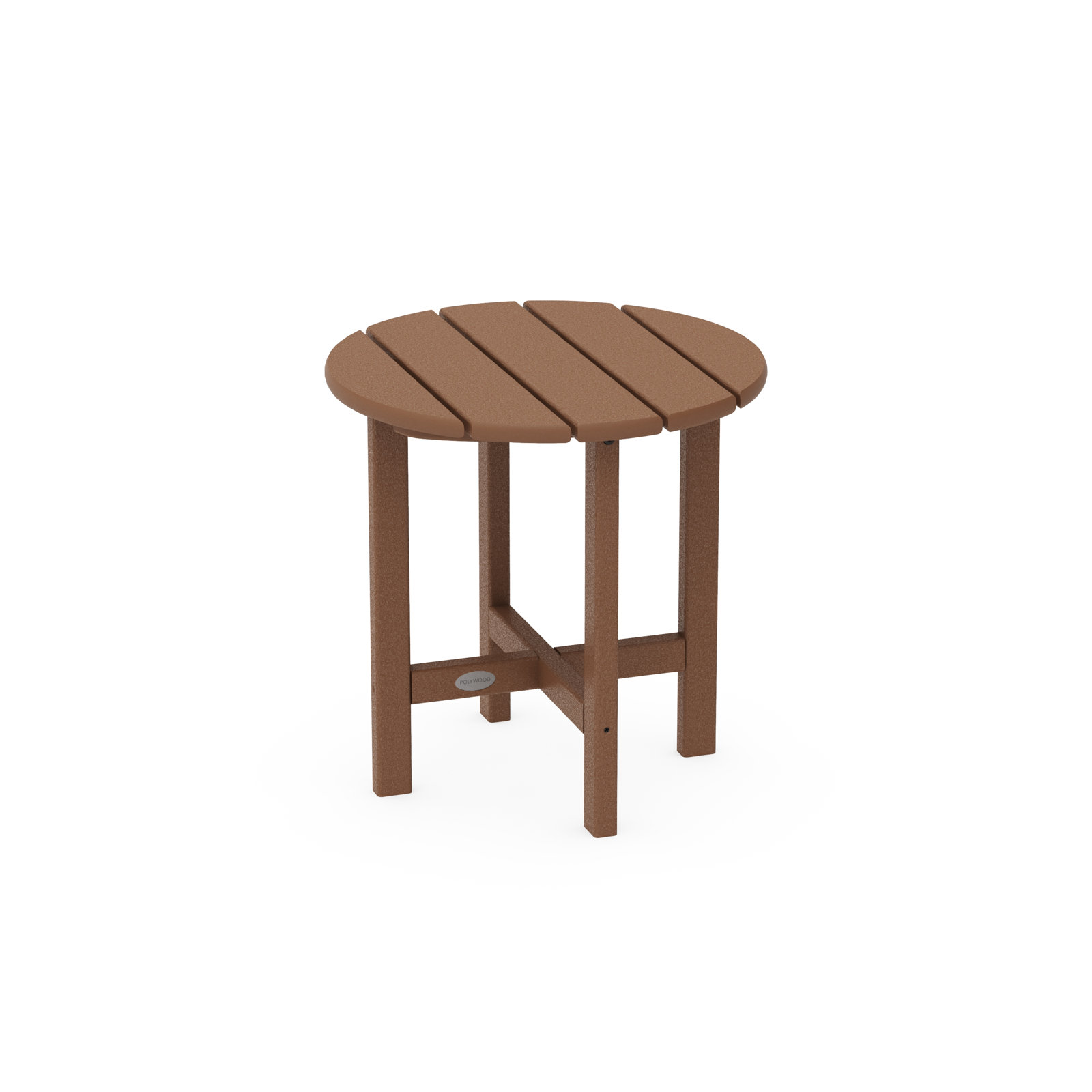 POLYWOOD® Tables 18" Patio Side Table, Teak
