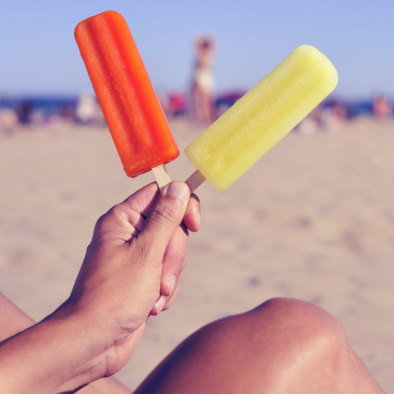 Ice Pops On The Beach by Nito100 - Wrapped Canvas Print, 30cm H x 30cm W