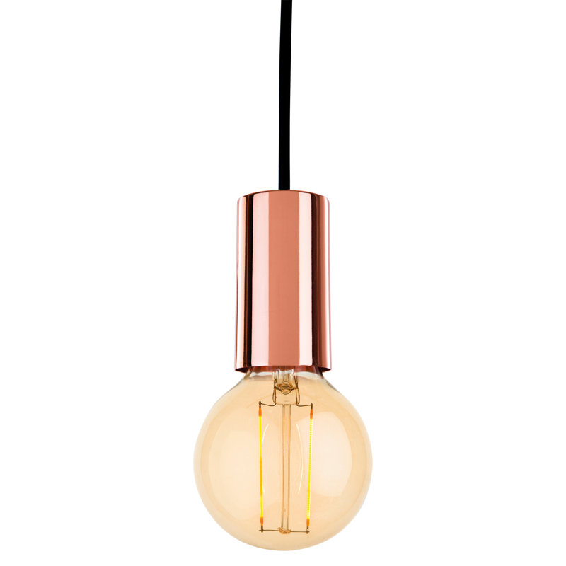 1 - Light Bulb Pendant, Copper