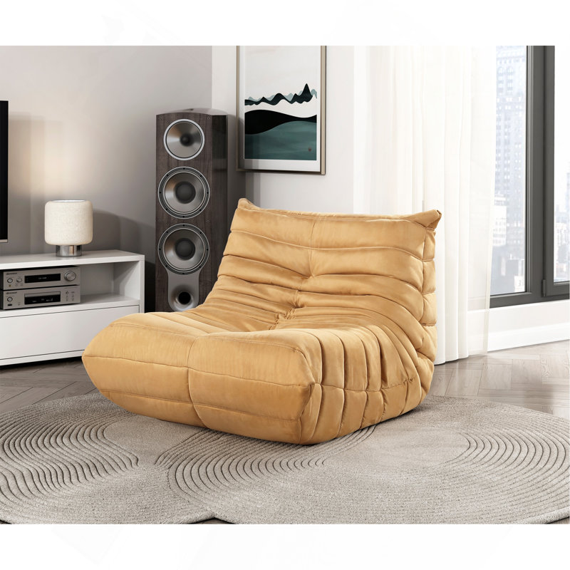 Chaise d'appoint luxueuse luxueuse 1 pièce, Jaune
