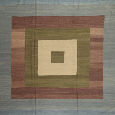 Tapis gris/beige/brun contemporain