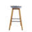 Kheya L-Shaped Plastic Bar Stool w/Veneer Metal Legs & Footrest for Kitchen, Dining Room, Breakfast Nooks