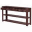 Élégante console d'entrée avec 4 tiroirs et 2 tablettes, idéale pour un décor organisé et élégant