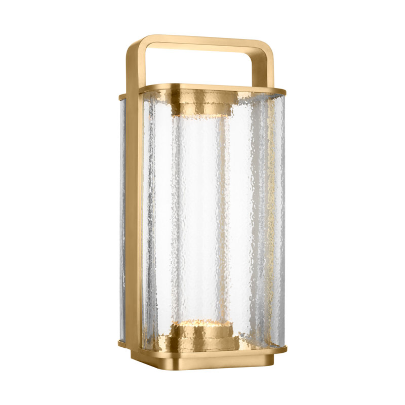 Flacara 24 Rechargeable Lantern, Gold, 15.4" H x 7" W x 7" D