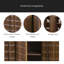 Armoire de rangement moderne à 4 portes avec portes géométriques 3D et garniture en métal pour le salon, la cuisine ou le bureau à domicile-319358898