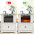 Bilbe 23''Tall Freestanding Electric Fireplace Heater End Table with Drawer and Built-in Outlets-350506656