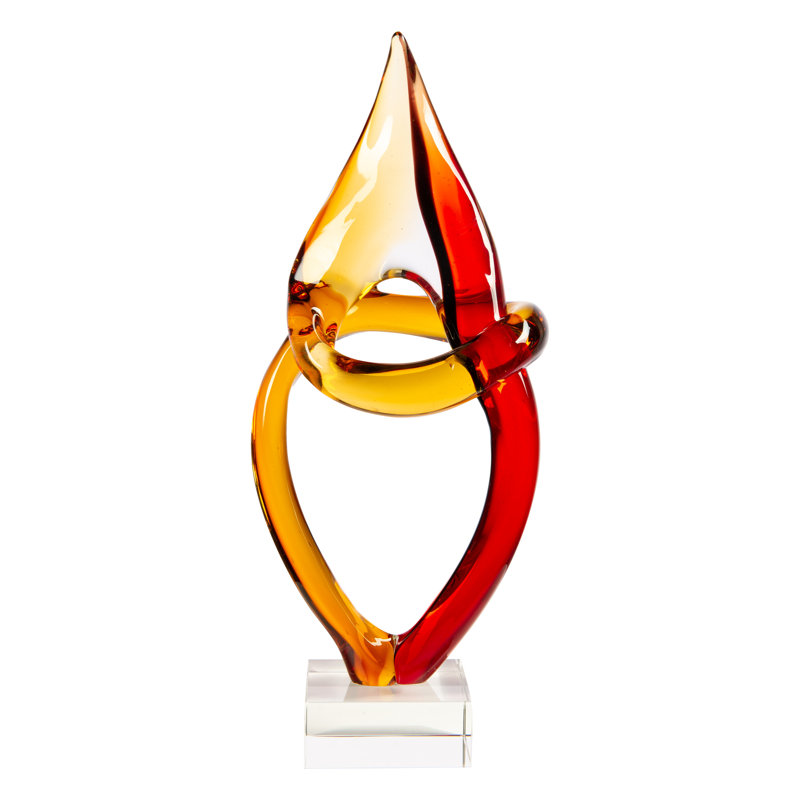 Jalbert Handmade Glass Abstract Figurine / Sculpture Decorative Object