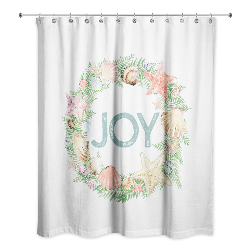 Rideau de douche simple à motif floral