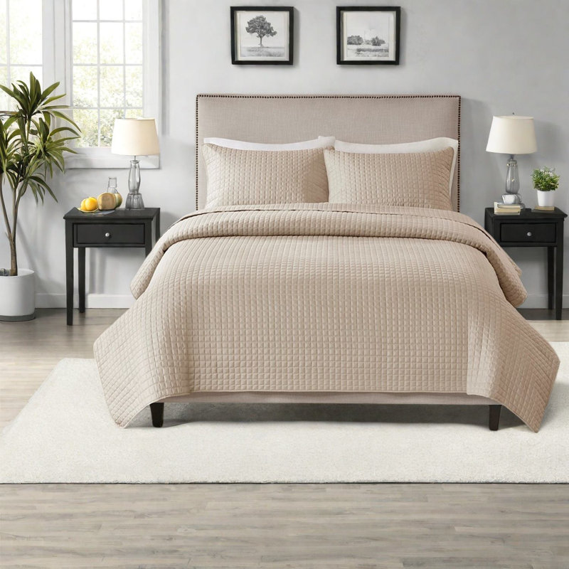 Ensembles de literie réversible doux, lit double en polyester grand confort moderne