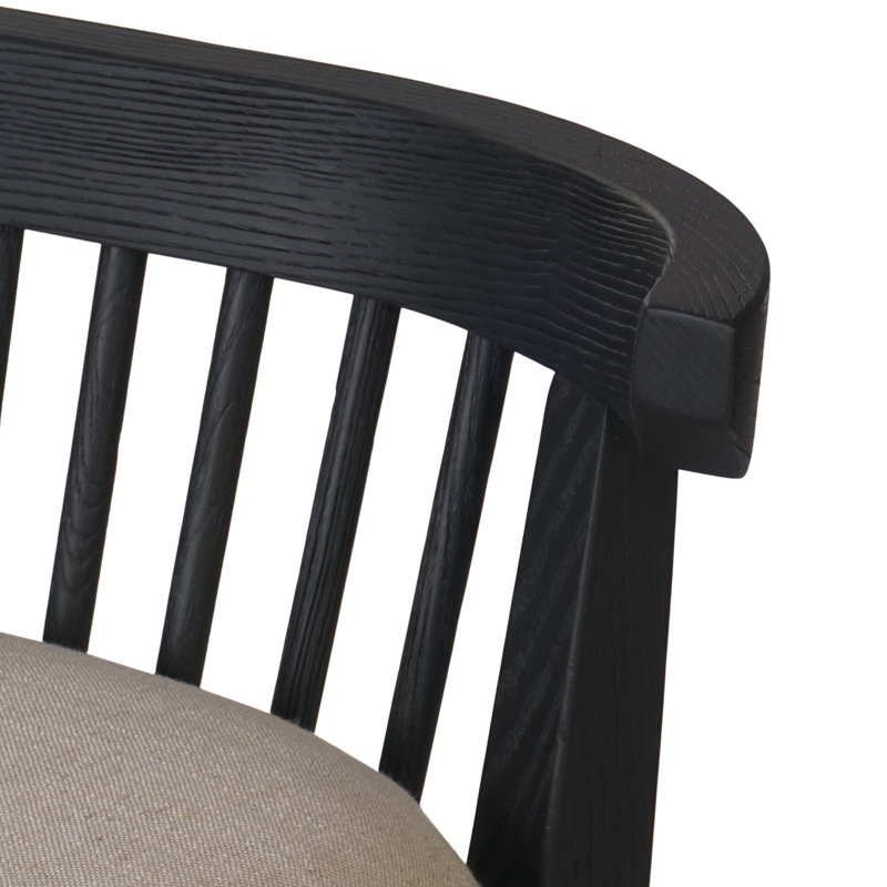 Tullio Upholstered Stool with Solid Wood Frame